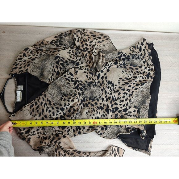 New York City Design Co Women's Plus Size 100% Silk Animal Print Blouse 14/16 - Picture 5 of 7